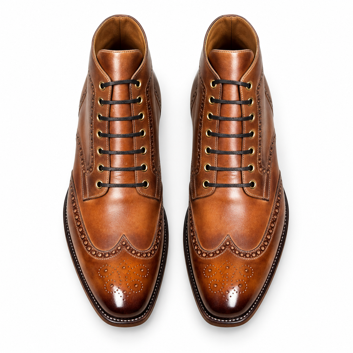 CONOR™ | Lancaster Burnished Brown Brogue Boots