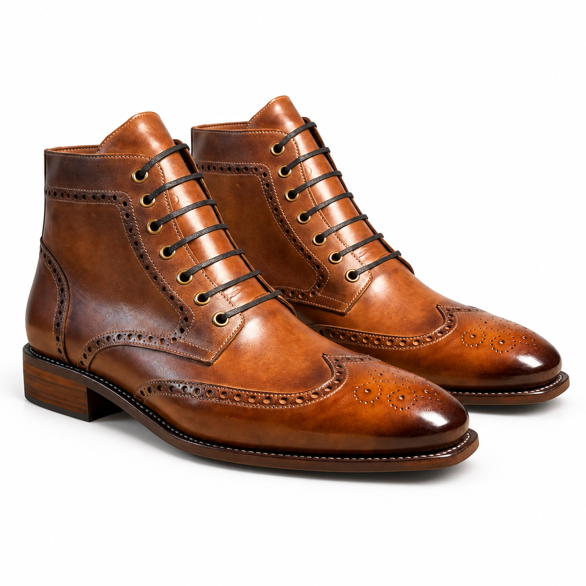 CONOR™ | Lancaster Burnished Brown Brogue Boots