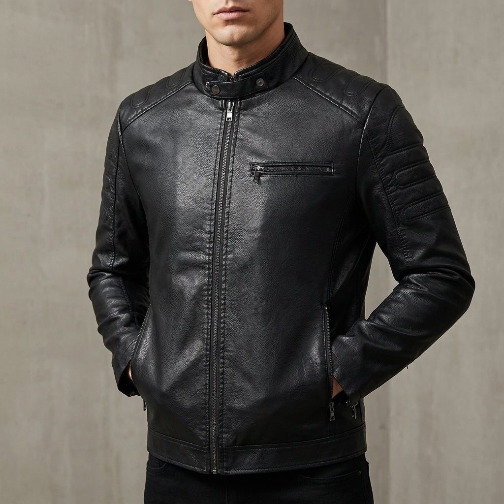 CONOR™™ | Men's Moto-Style Zip Jacket