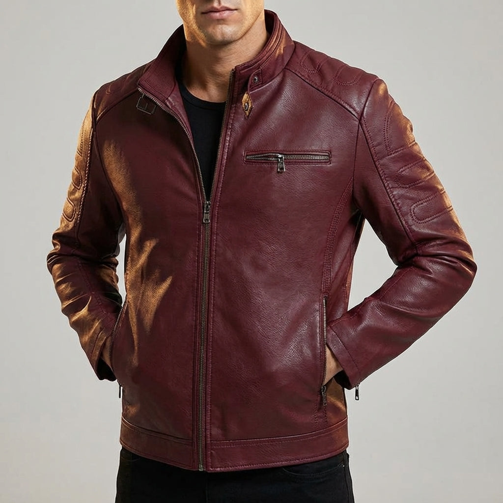 CONOR™™ | Men's Moto-Style Zip Jacket