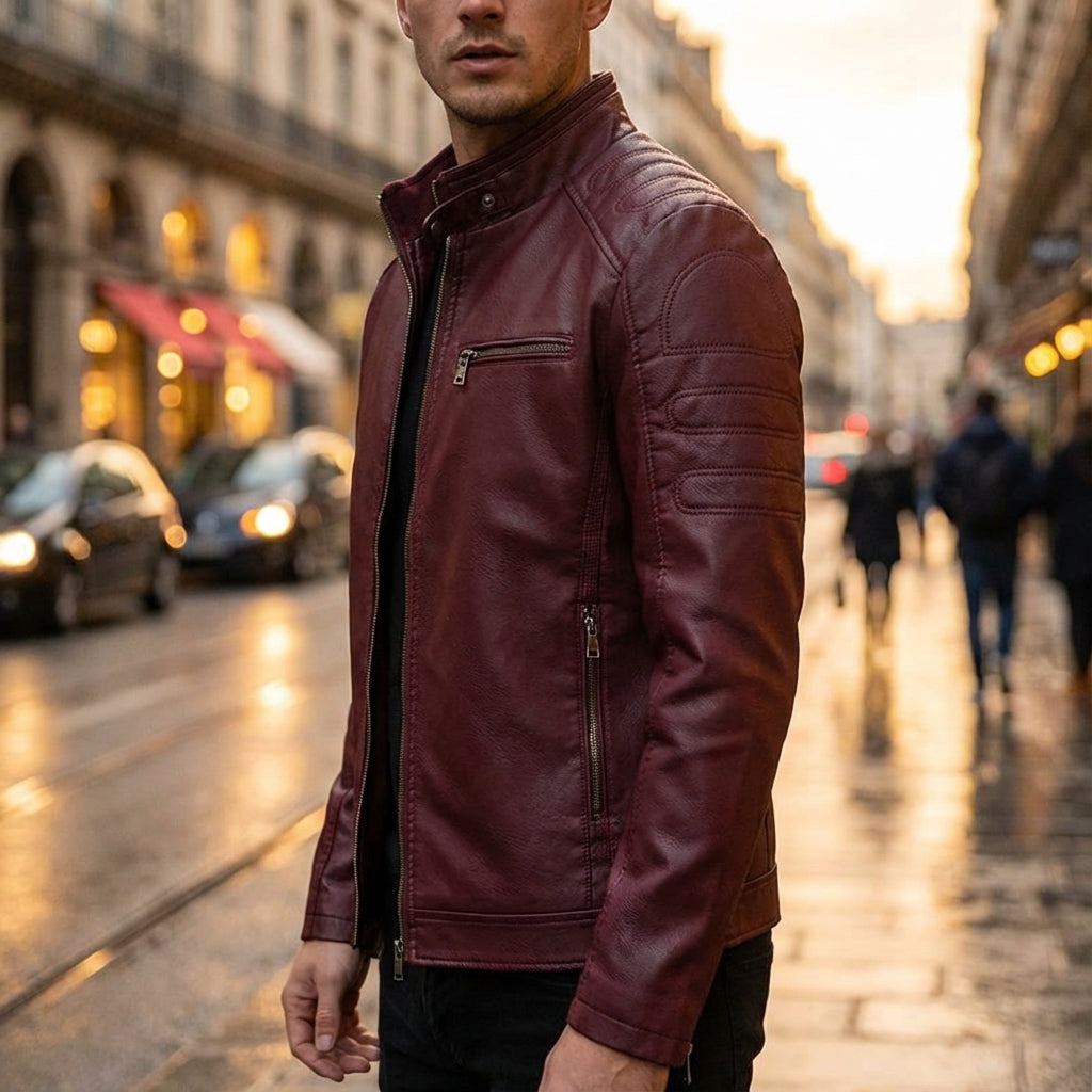 CONOR™™ | Men's Moto-Style Zip Jacket