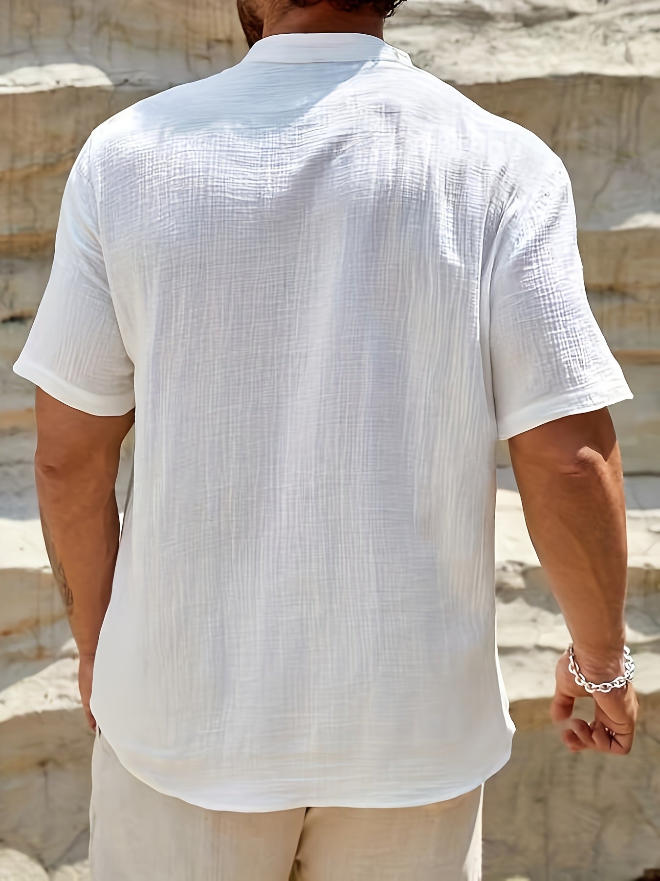 CONOR™™ | Men's Linen V-Neck Shirt