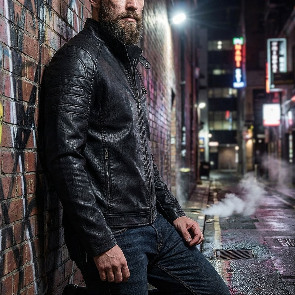 CONOR™™ | Men's Moto-Style Zip Jacket