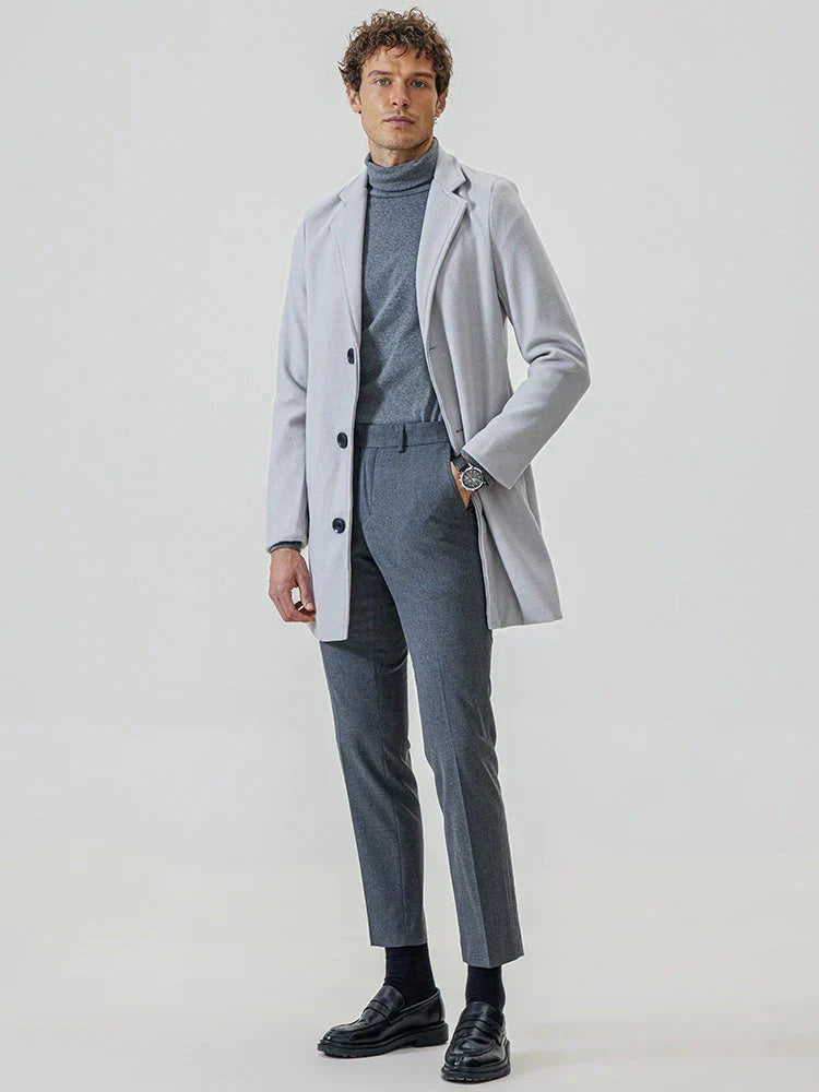 CONOR™ | Men’s Classic Single-Breasted Solid-Color Buckle Jacket