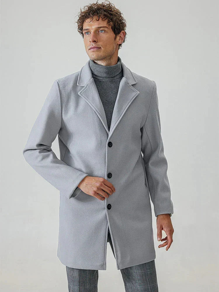 CONOR™ | Men’s Classic Single-Breasted Solid-Color Buckle Jacket