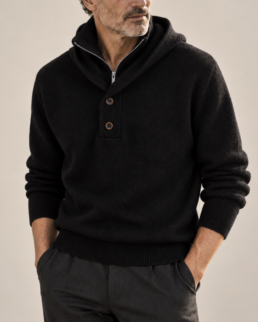 CONOR™ | Philip Hooded Turtleneck Sweater