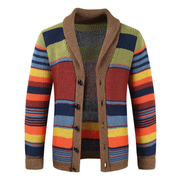 CONOR™ | Men's Striped Shawl Collar Cardigan