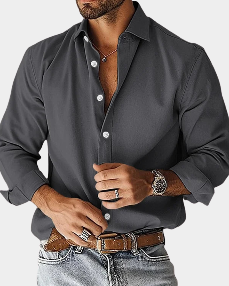 CONOR™ | SLIM FIT STRETCH BUTTONED SHIRT FOR MEN