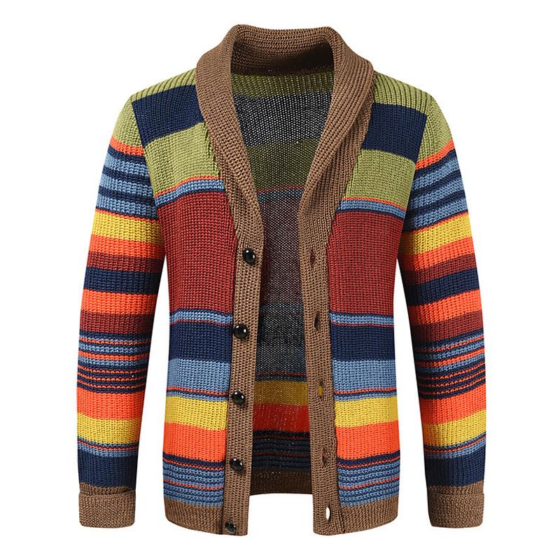 CONOR™ | Men's Striped Shawl Collar Cardigan
