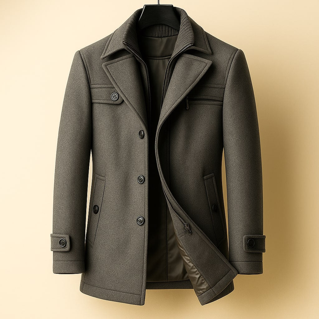 CONOR™ | LONG WOOL COAT FOR MEN