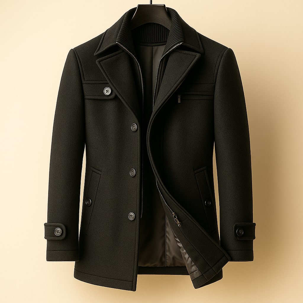 CONOR™ | LONG WOOL COAT FOR MEN