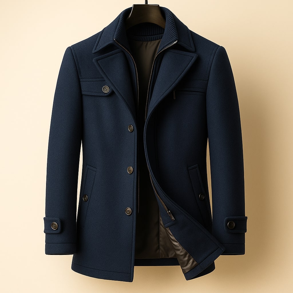 CONOR™ | LONG WOOL COAT FOR MEN