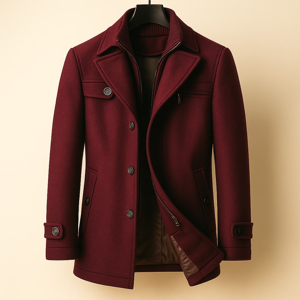 CONOR™ | LONG WOOL COAT FOR MEN