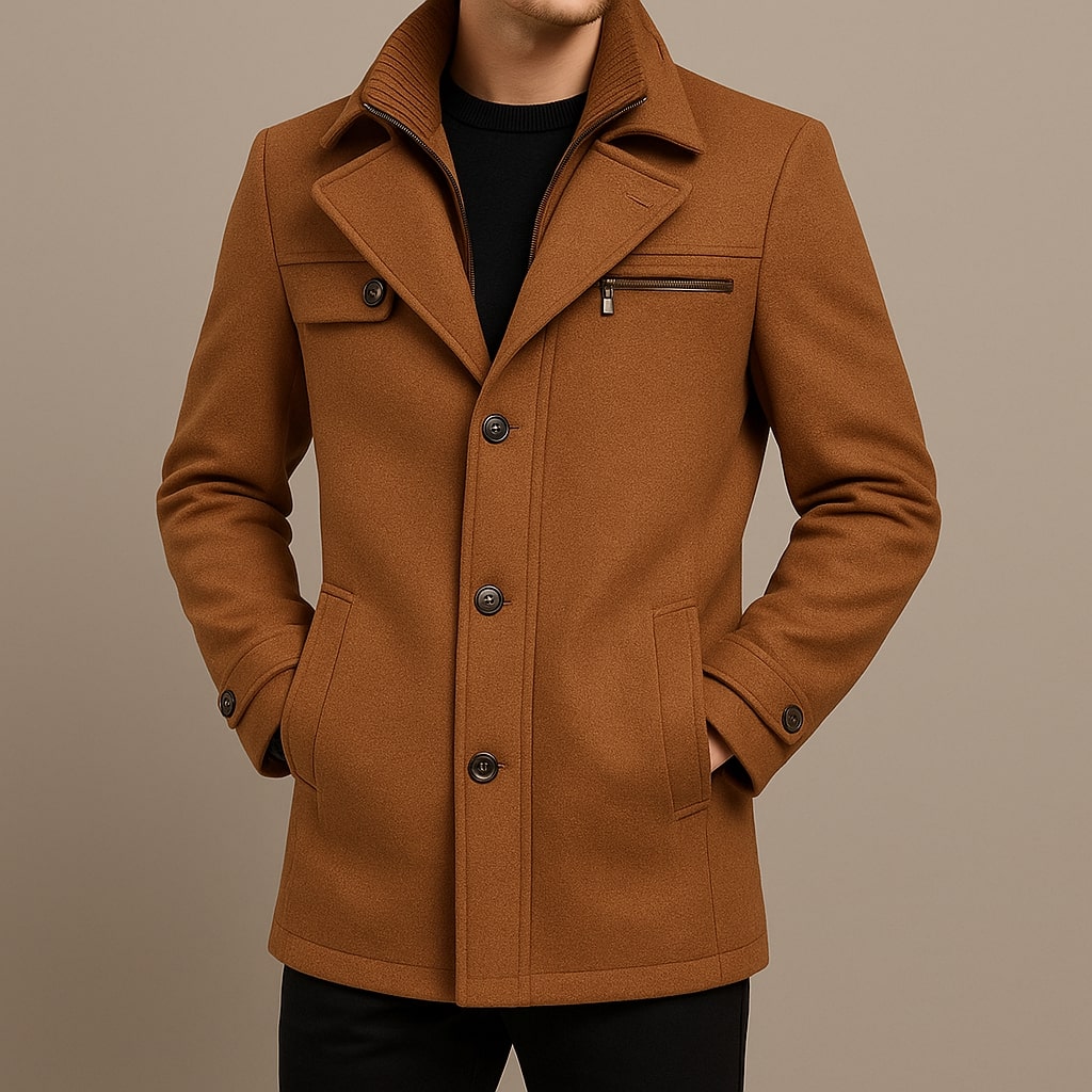 CONOR™ | LONG WOOL COAT FOR MEN