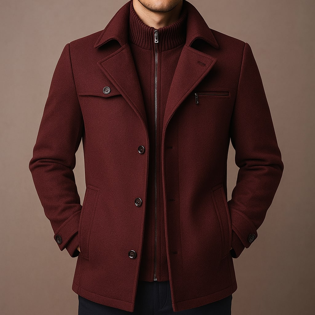 CONOR™ | LONG WOOL COAT FOR MEN