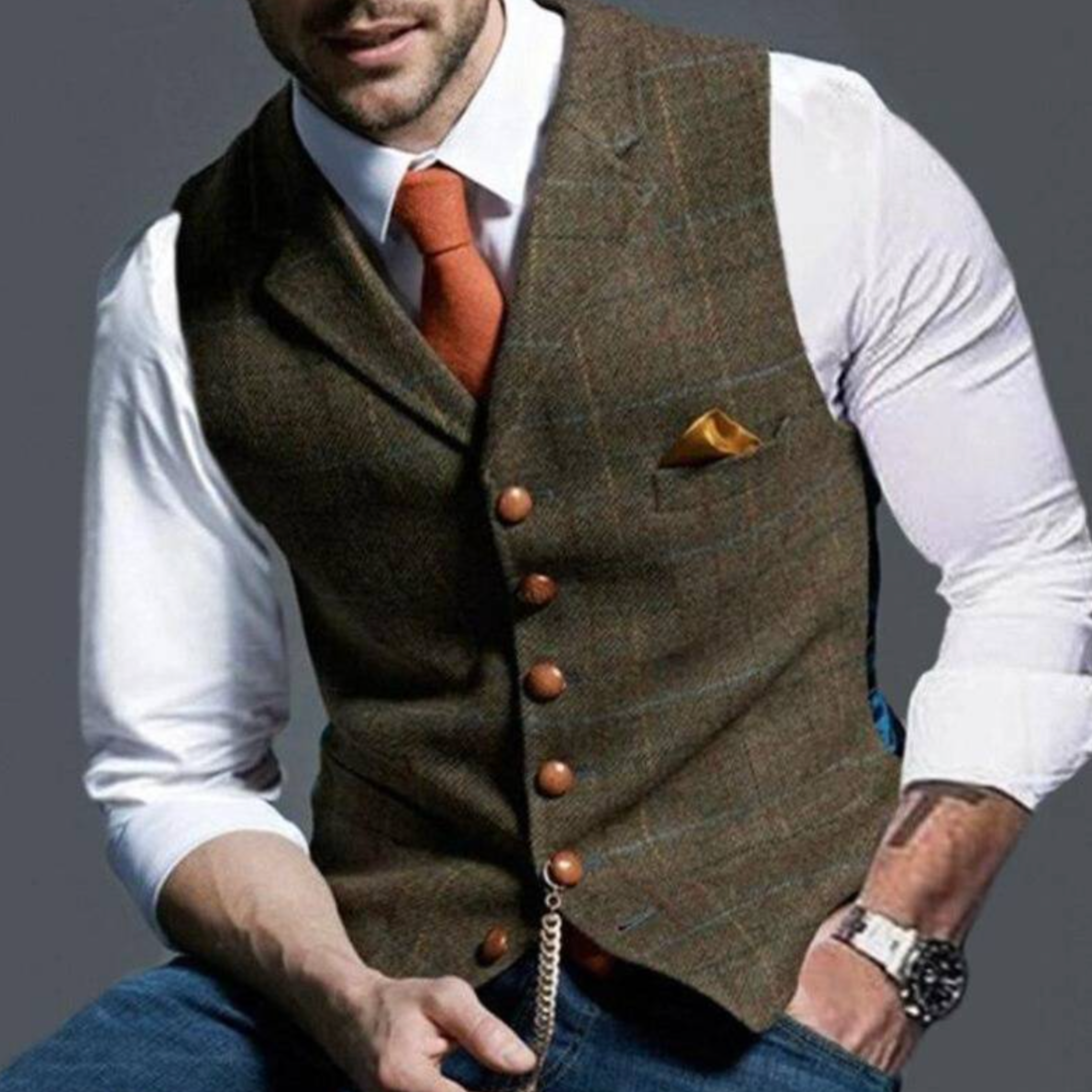 CONOR™™ | Men's Slim Fit Button Vest