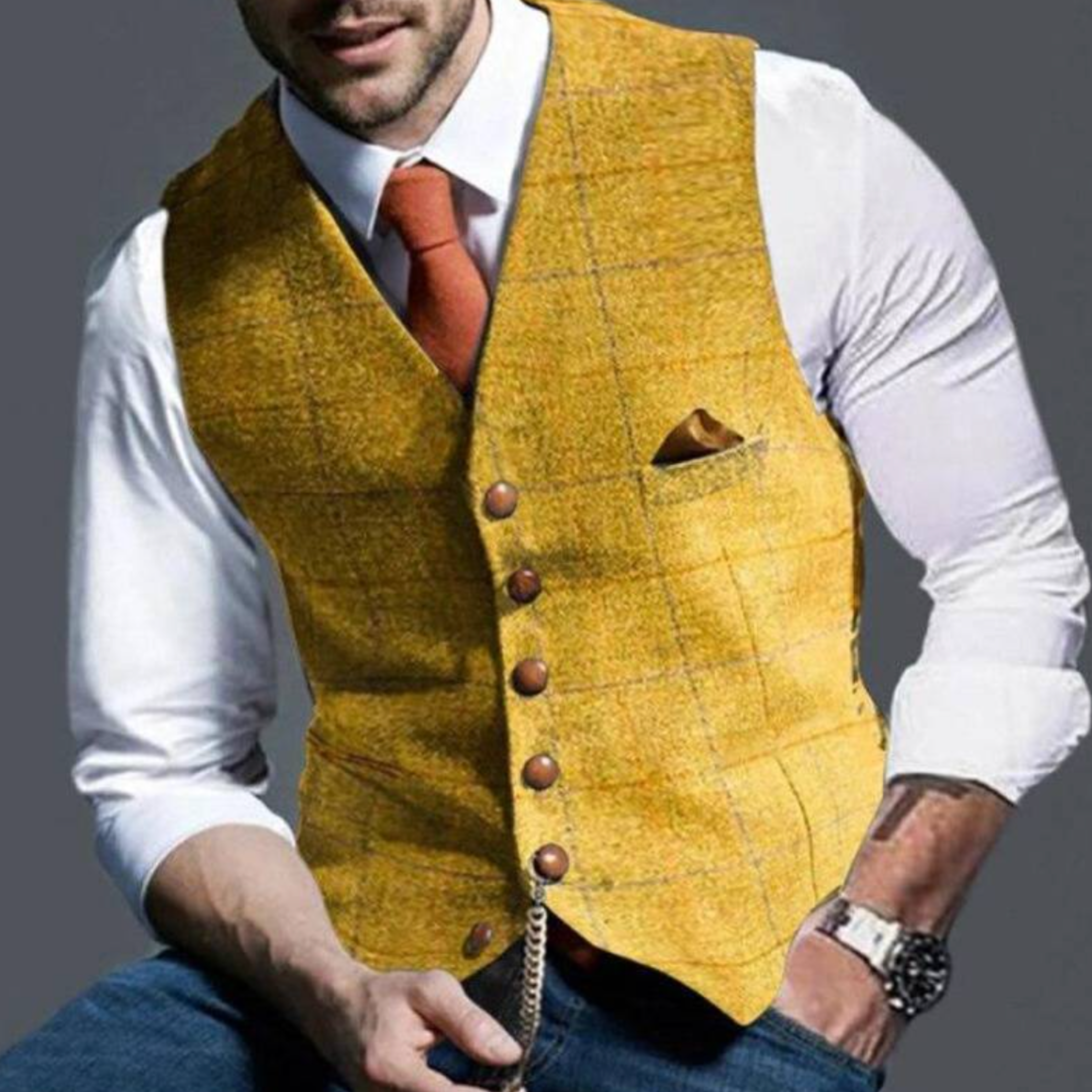 CONOR™™ | Men's Slim Fit Button Vest