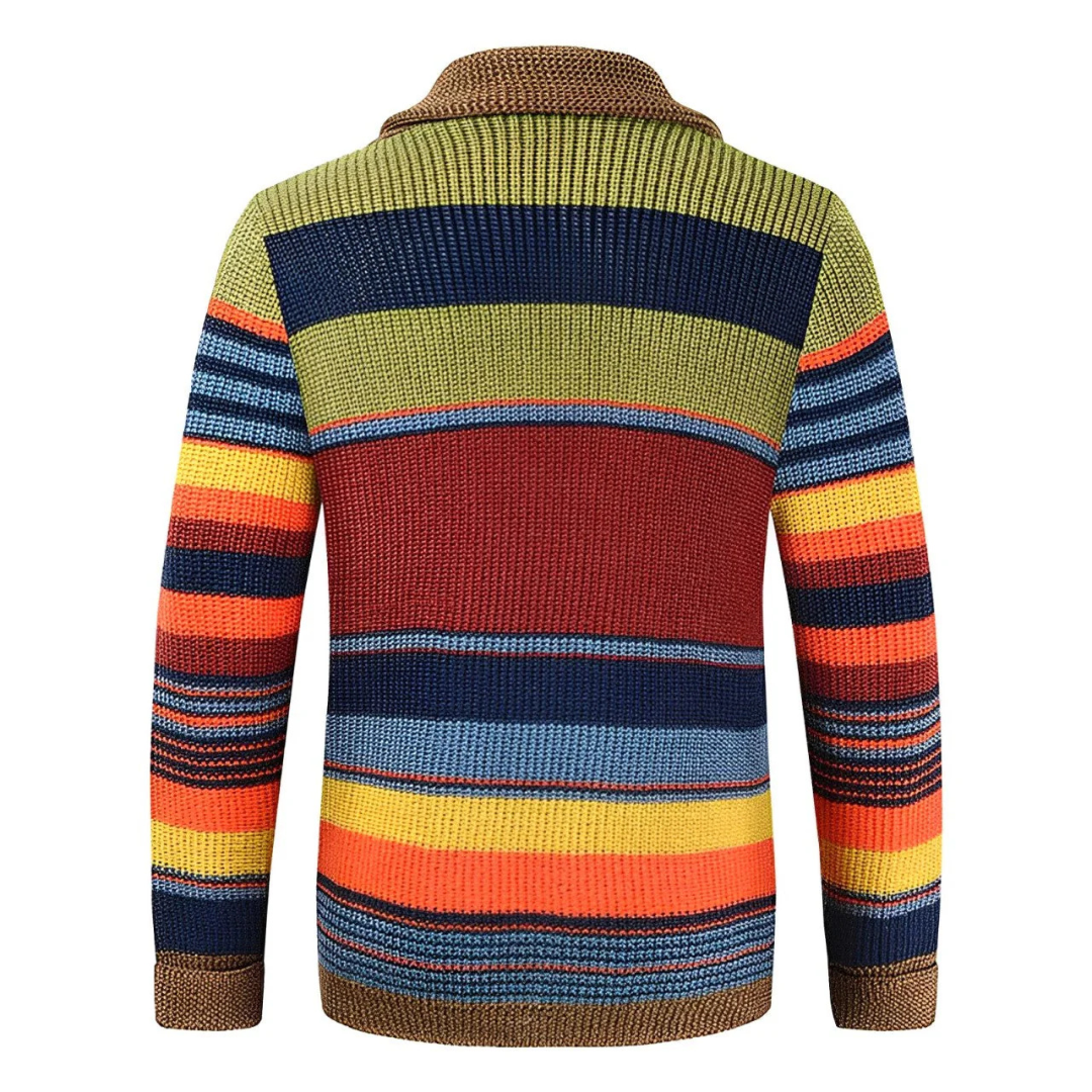 CONOR™ | Men's Striped Shawl Collar Cardigan