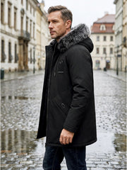 CONOR™ | Men's Windproof Hooded Thermal Mid-Length Parka Jacket