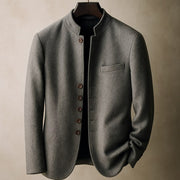 CONOR™ | WOOL JACKET WITH STRAIGHT COLLAR