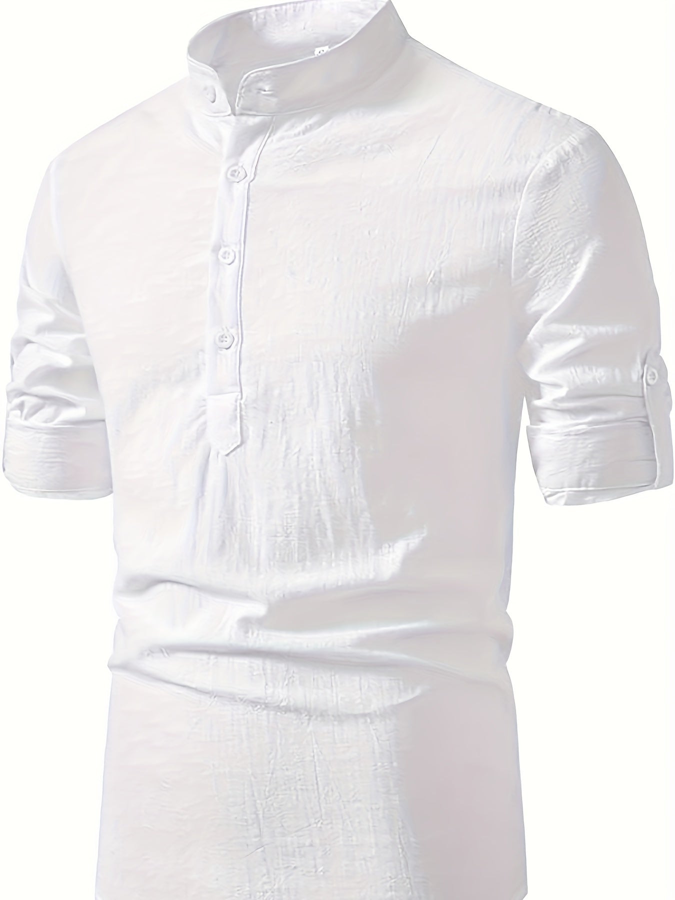 CONOR™™ | Men's Cotton-Linen Popover Shirt