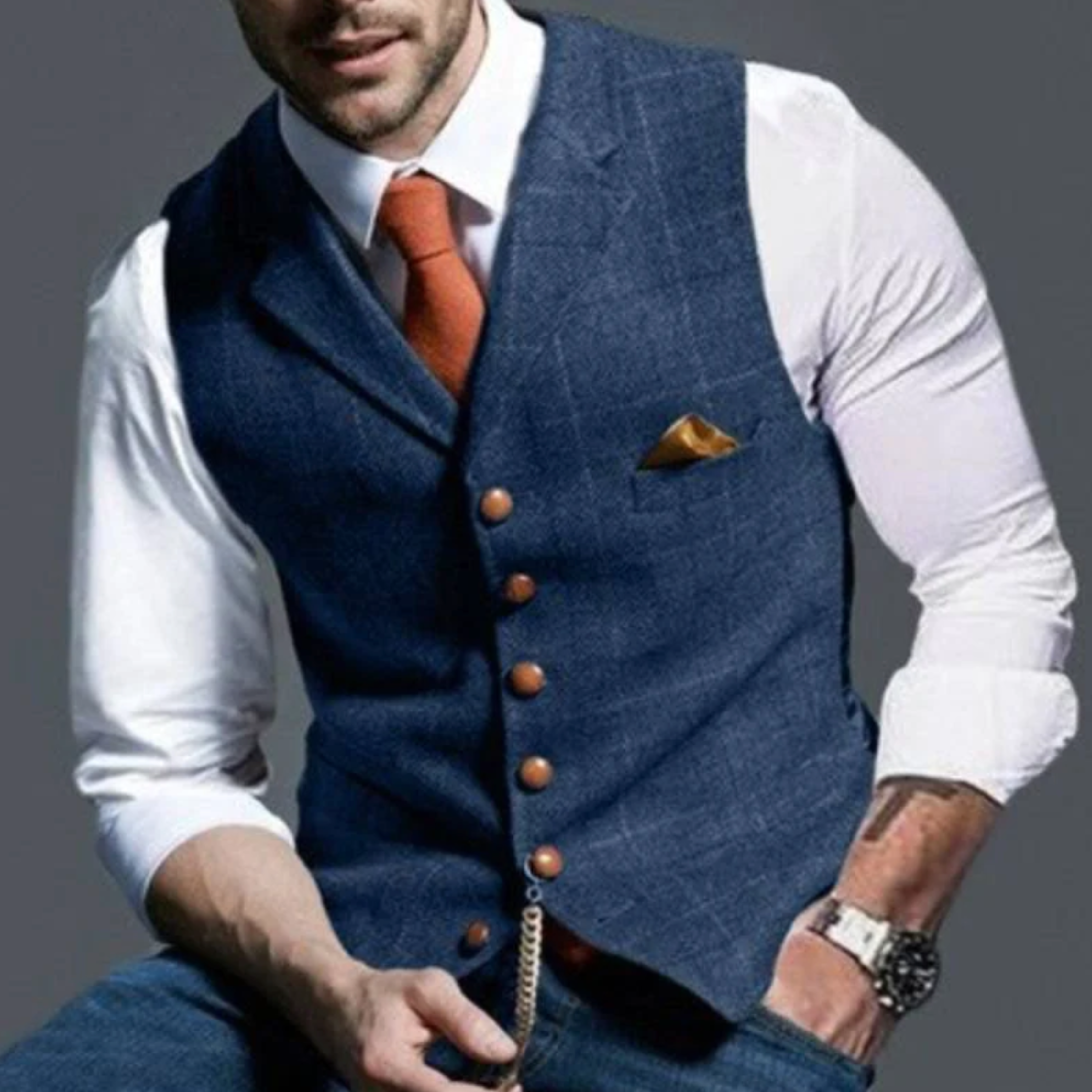 CONOR™™ | Men's Slim Fit Button Vest