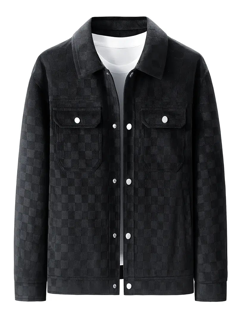 CONOR™ | Mavrick Checkered Suede Jacket