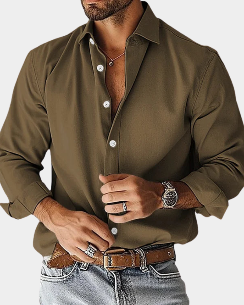 CONOR™ | SLIM FIT STRETCH BUTTONED SHIRT FOR MEN