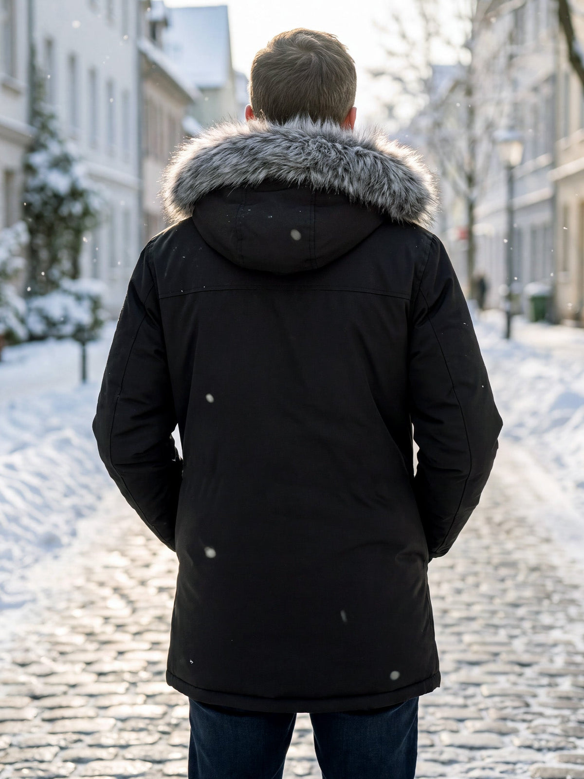 CONOR™ | Men's Windproof Hooded Thermal Mid-Length Parka Jacket