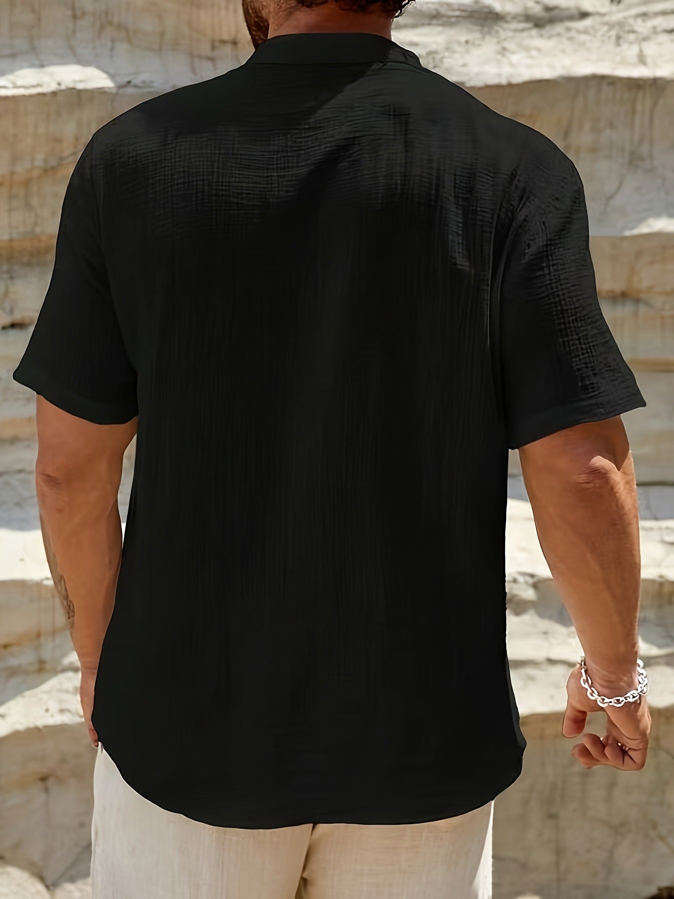 CONOR™™ | Men's Linen V-Neck Shirt