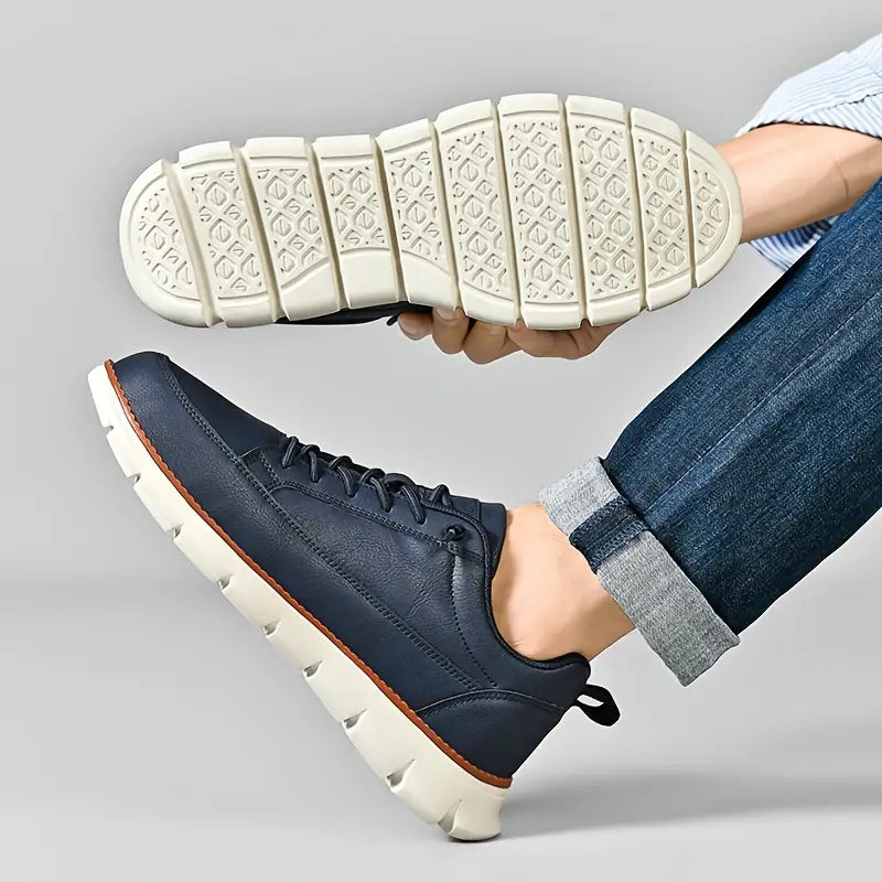 CONOR™™ | Men's Cushioned Leather Walking Sneakers