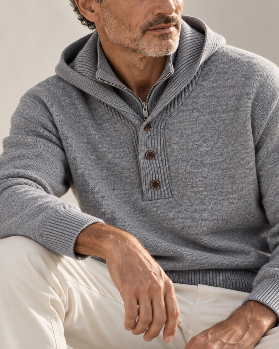 CONOR™ | Philip Hooded Turtleneck Sweater