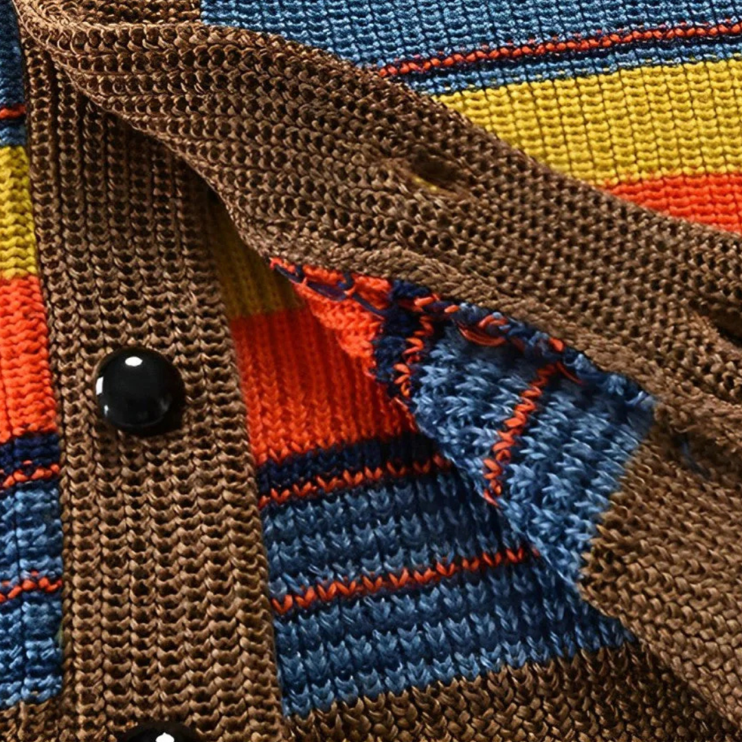 CONOR™ | Men's Striped Shawl Collar Cardigan