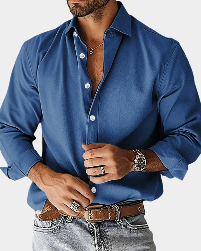 CONOR™ | SLIM FIT STRETCH BUTTONED SHIRT FOR MEN
