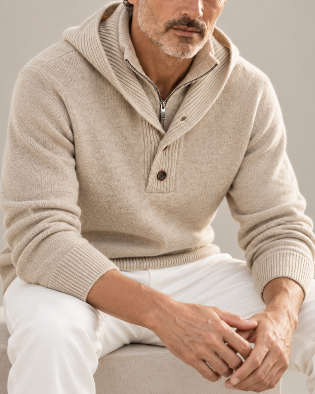 CONOR™ | Philip Hooded Turtleneck Sweater