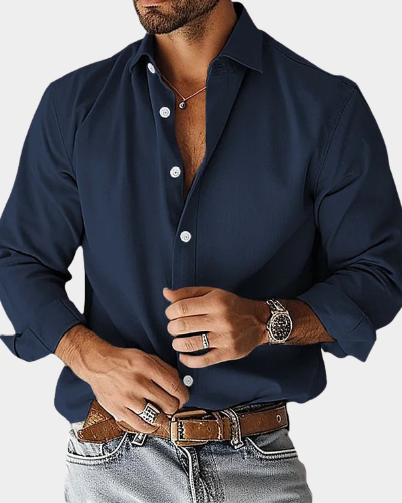CONOR™ | SLIM FIT STRETCH BUTTONED SHIRT FOR MEN