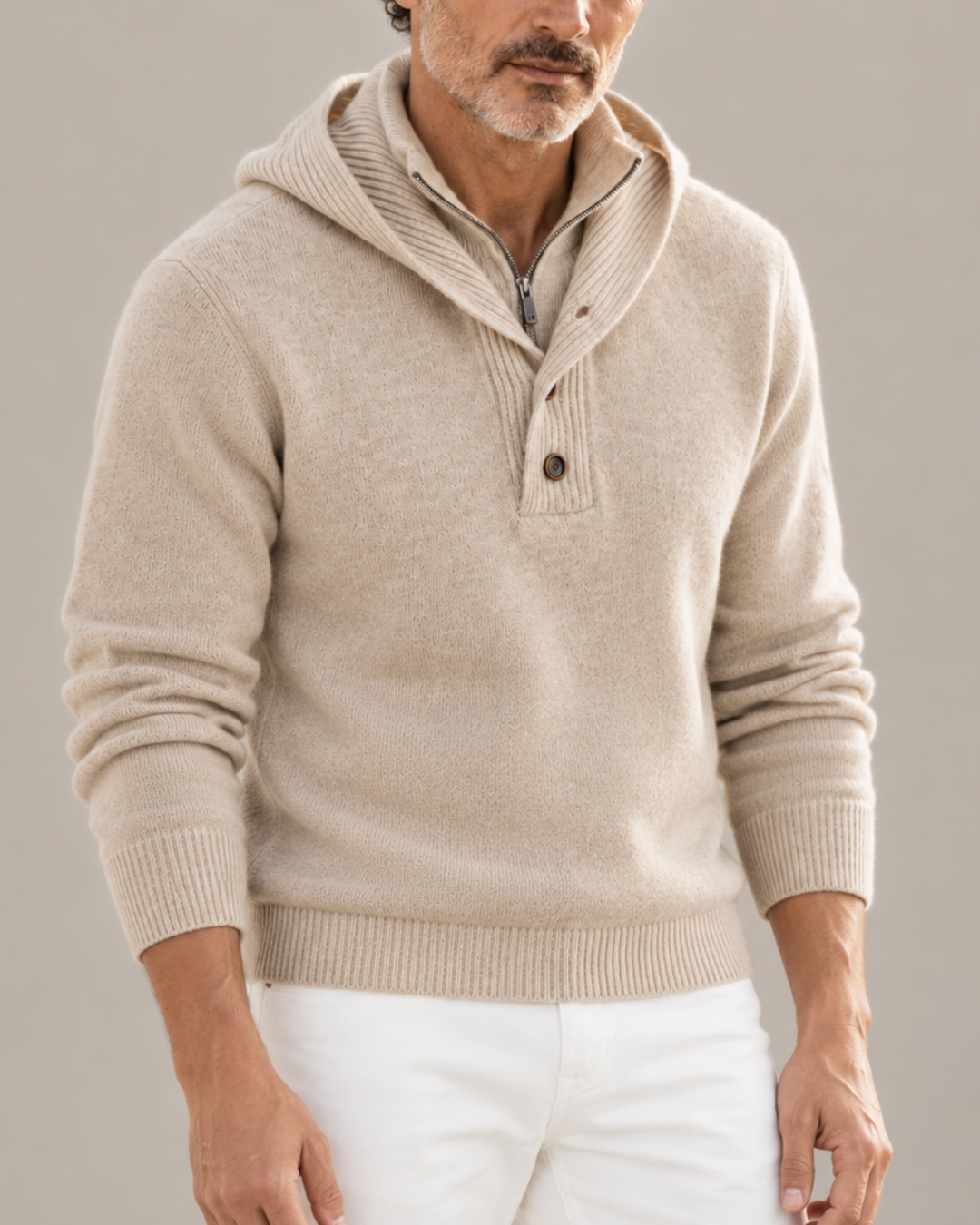 CONOR™ | Philip Hooded Turtleneck Sweater