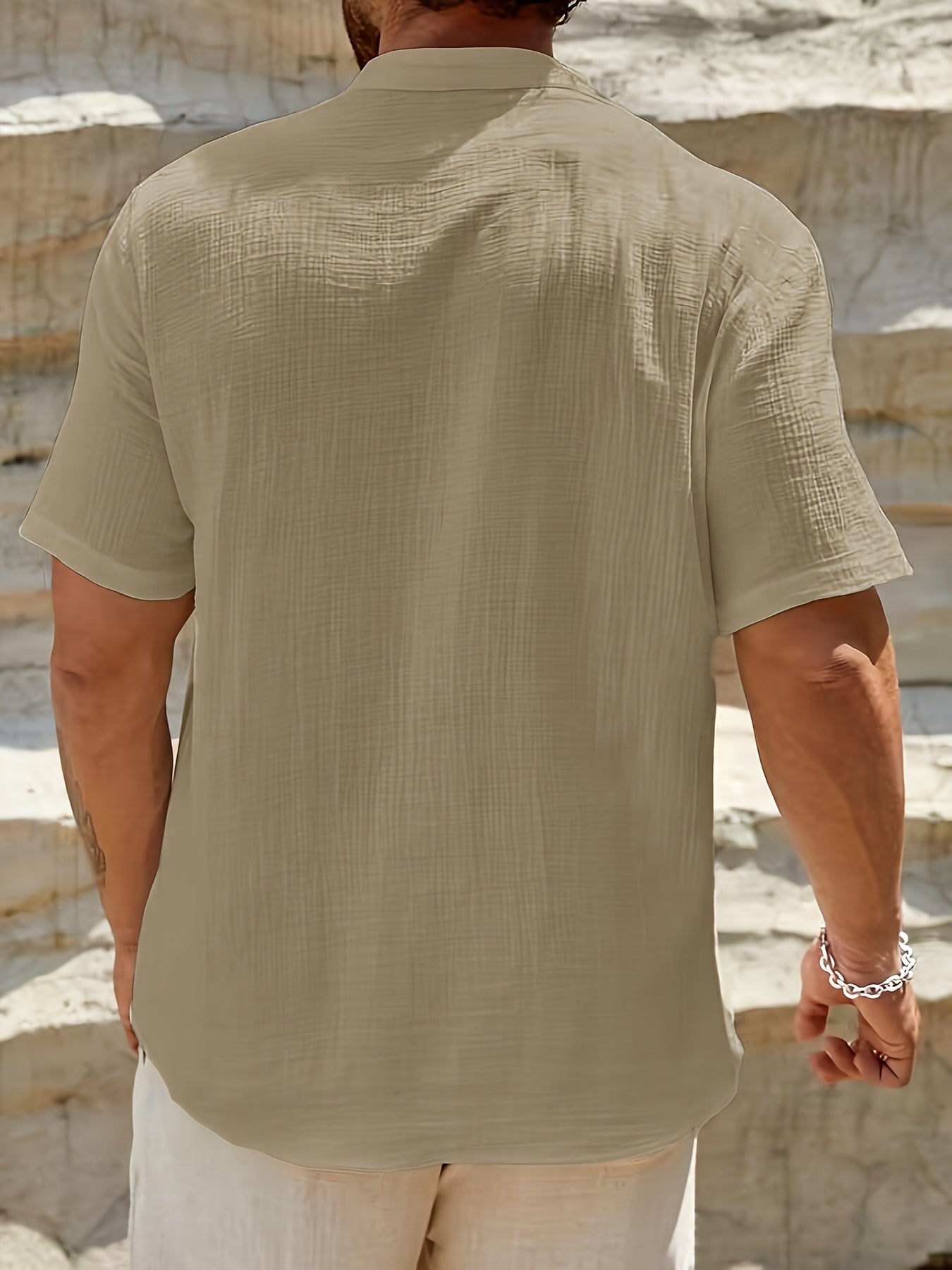 CONOR™™ | Men's Linen V-Neck Shirt
