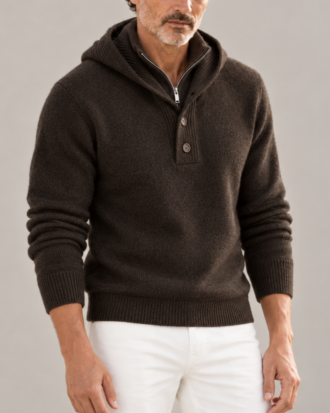 CONOR™ | Philip Hooded Turtleneck Sweater