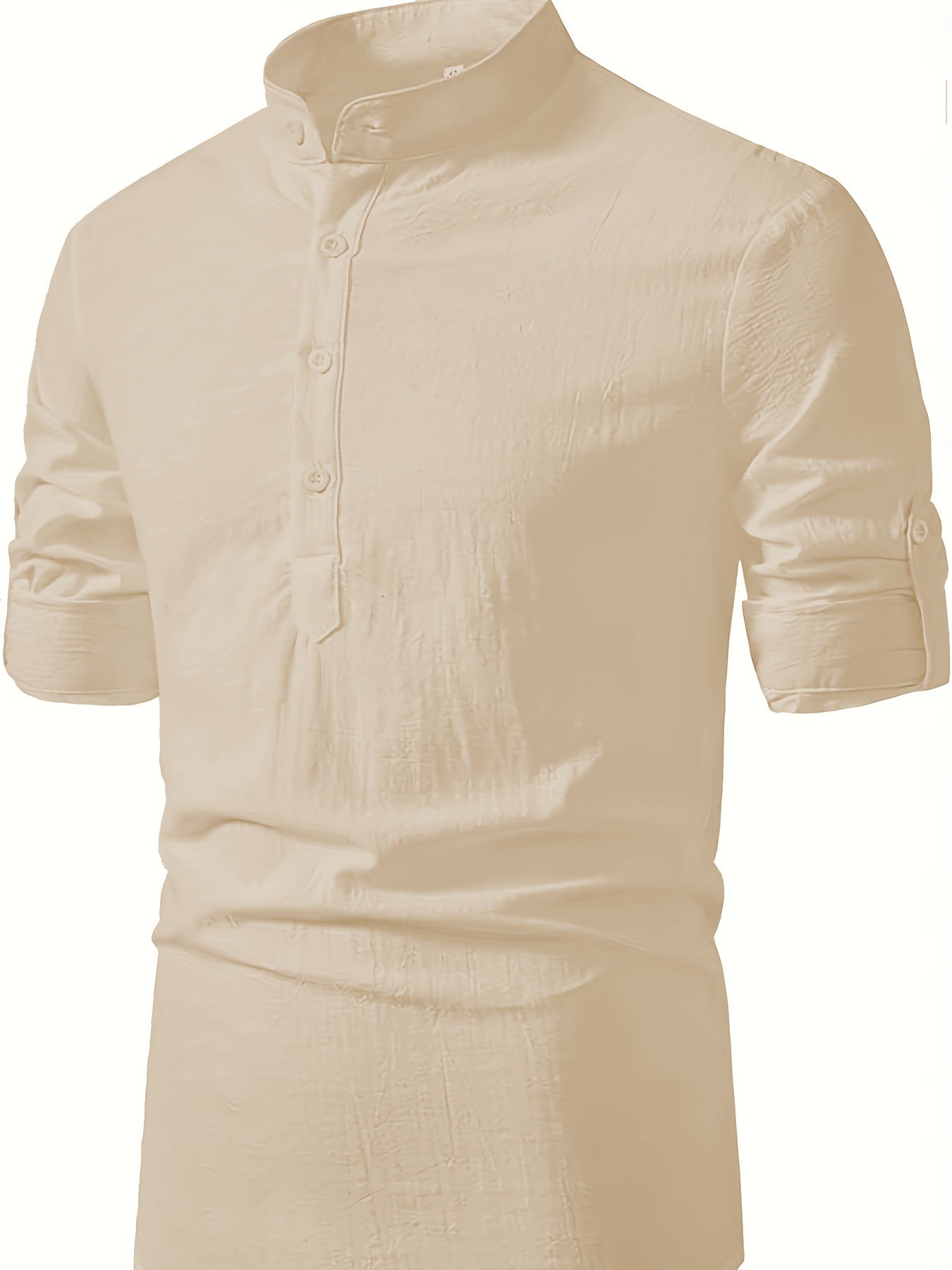 CONOR™™ | Men's Cotton-Linen Popover Shirt