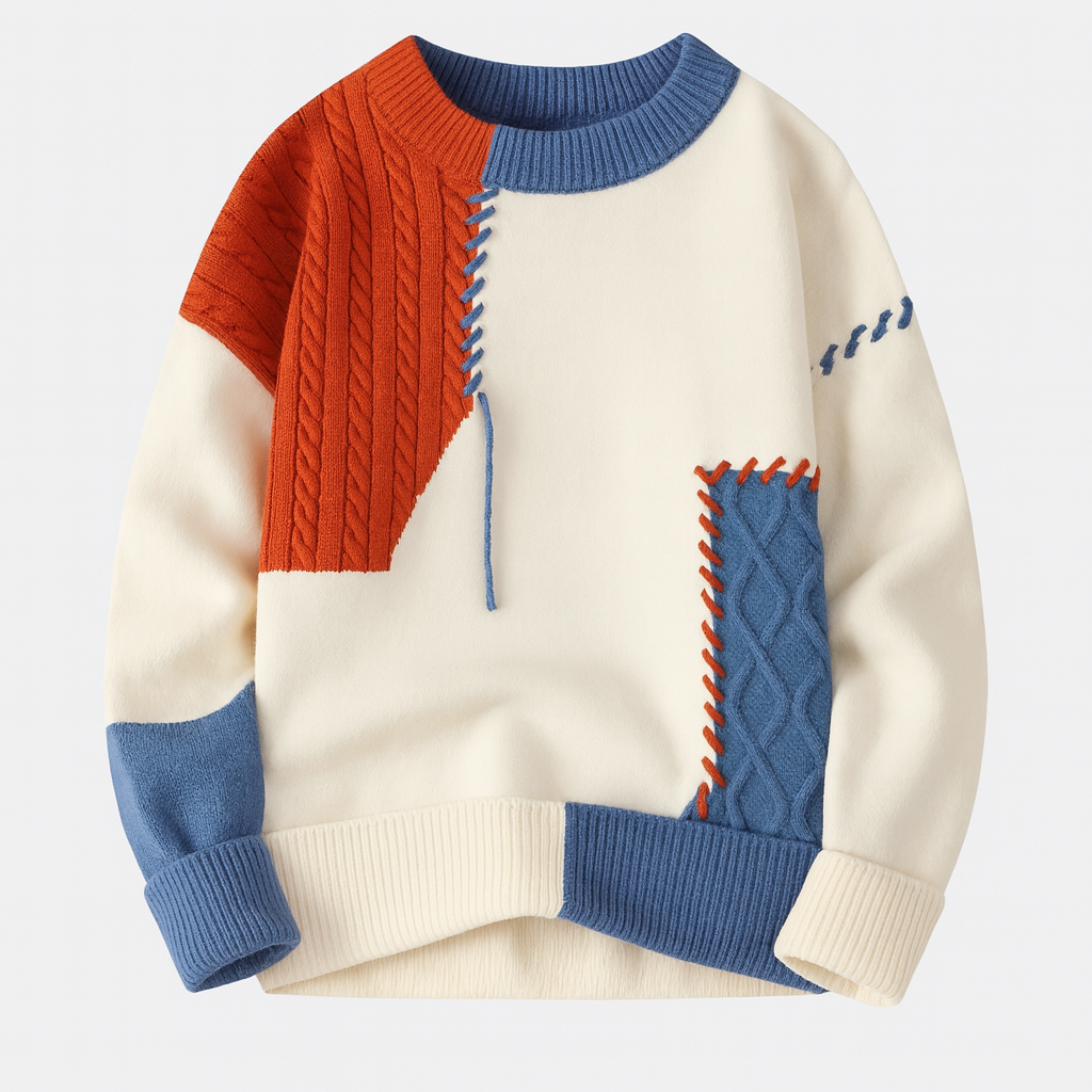 CONOR| MEN'S PATCHWORK SWEATER