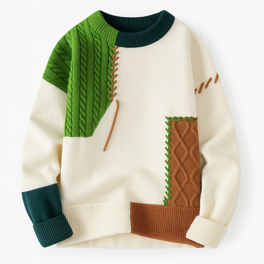 CONOR| MEN'S PATCHWORK SWEATER