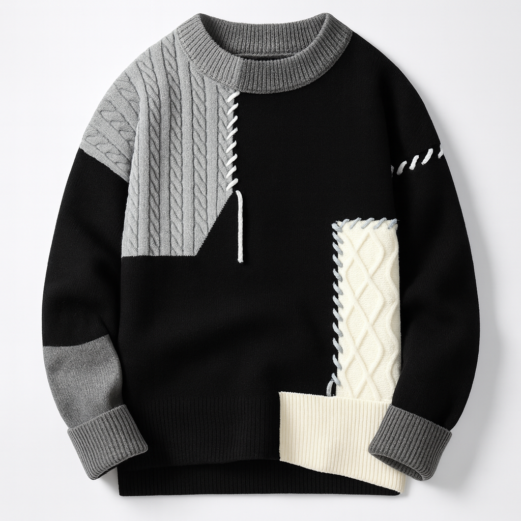 CONOR| MEN'S PATCHWORK SWEATER