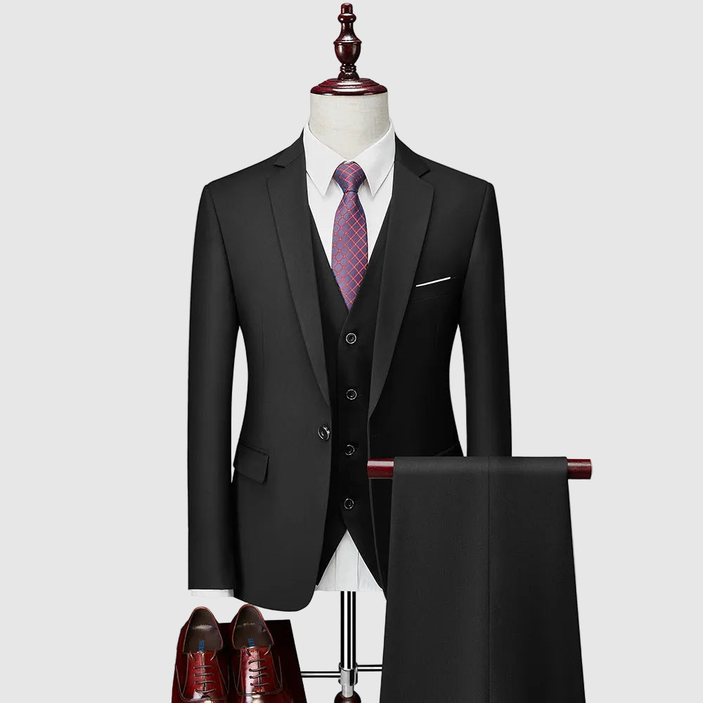 CONOR™™ | Men's Tailored Three-Piece Suit Set