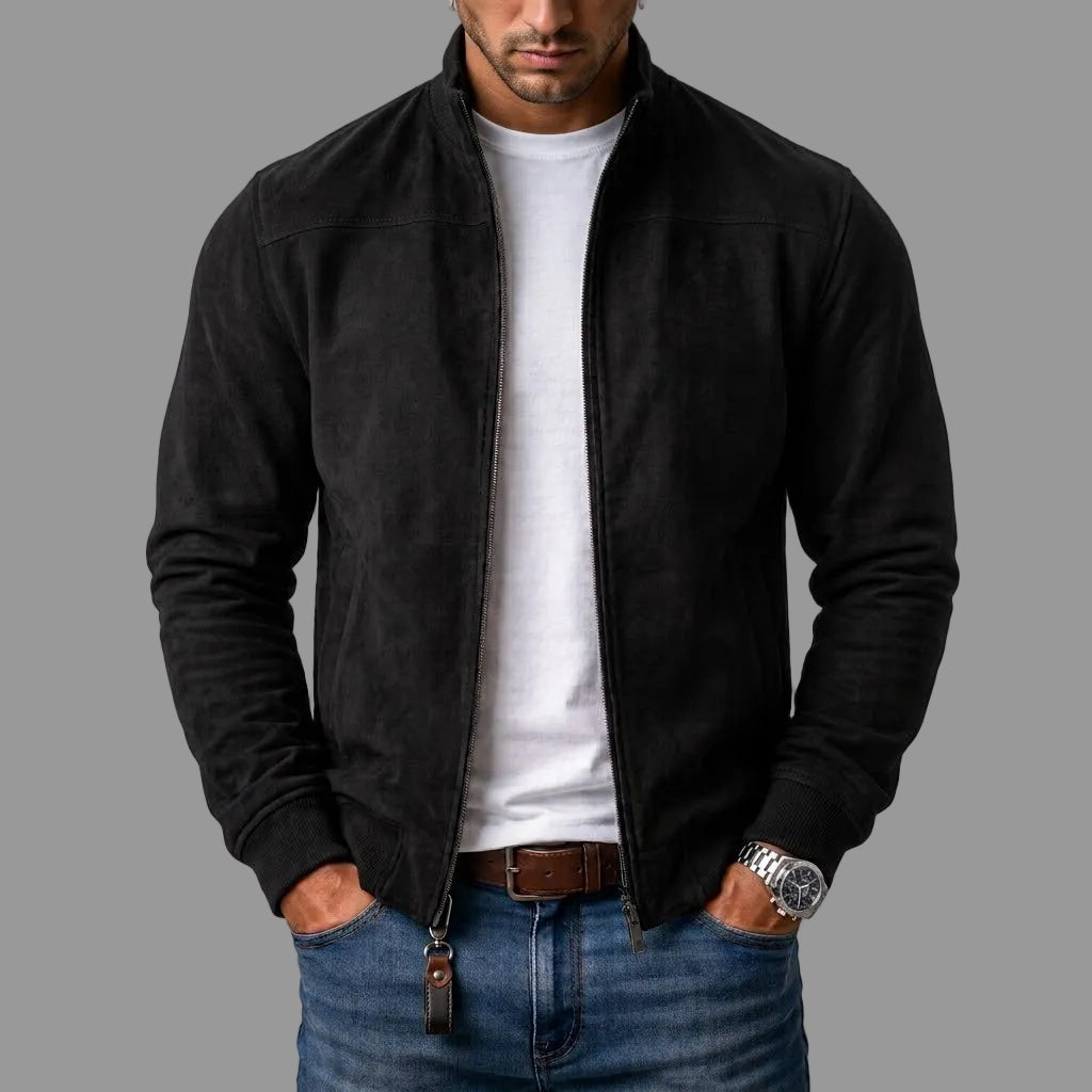 CONOR™ | Mason Suede Bomber Jacket
