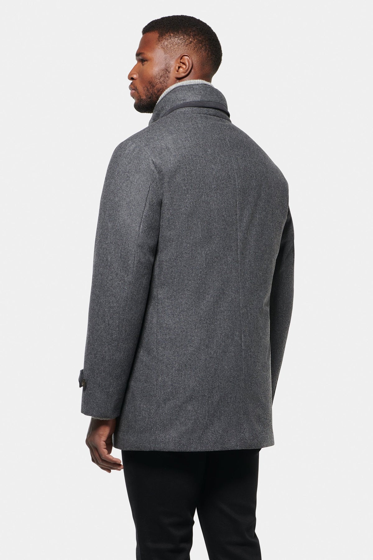 CONOR™ | Slim Hooded Stretch Car Coat, Charcoal