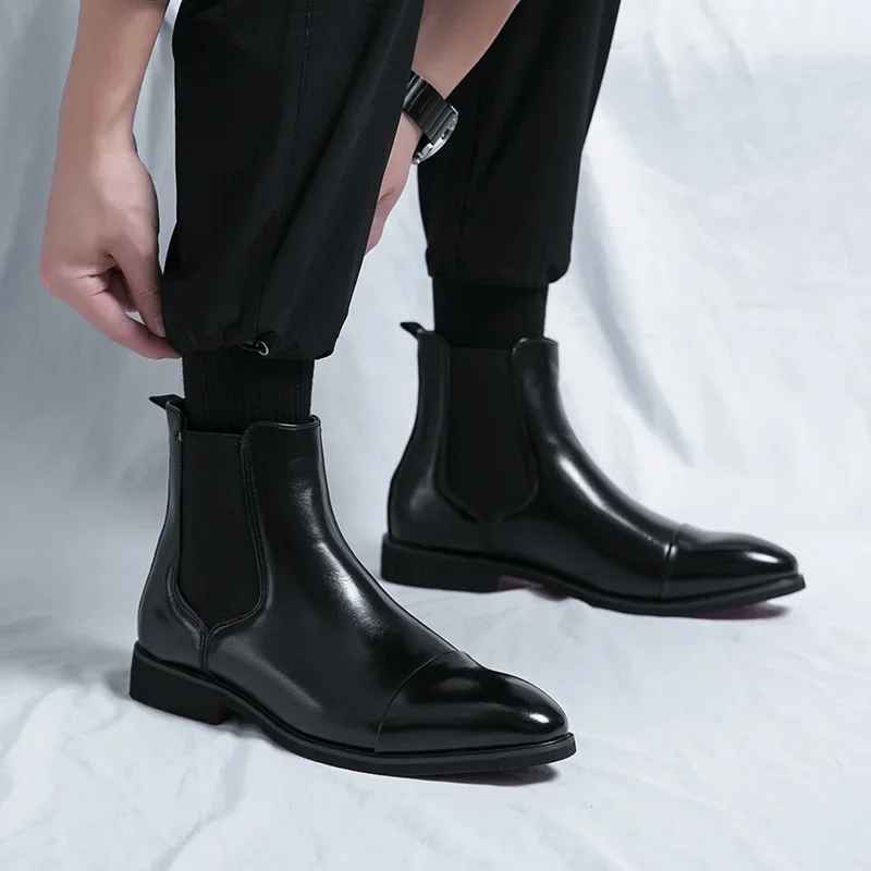 CONOR™ | Calvino Leather Chelsea Boots