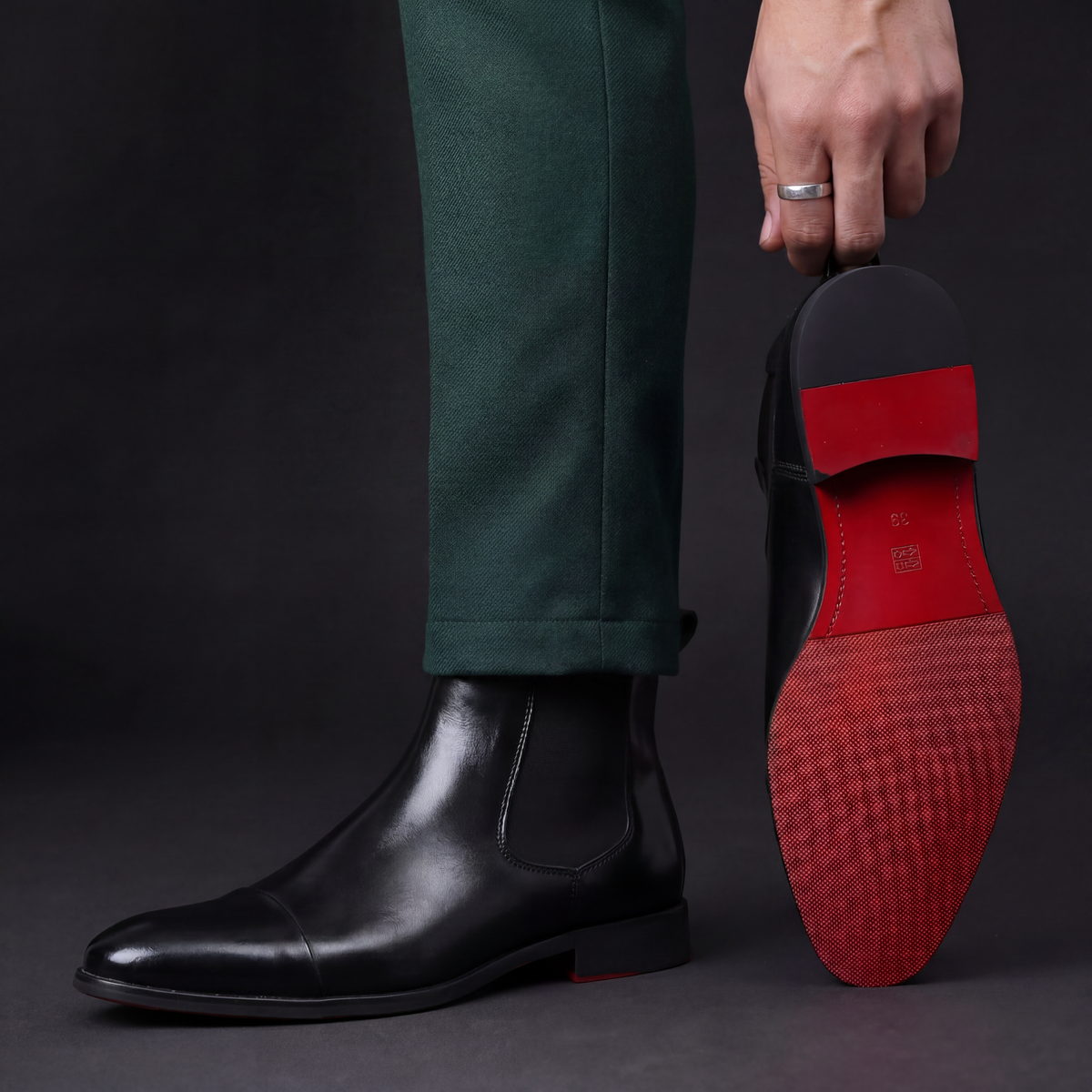 CONOR™ | Calvino Leather Chelsea Boots