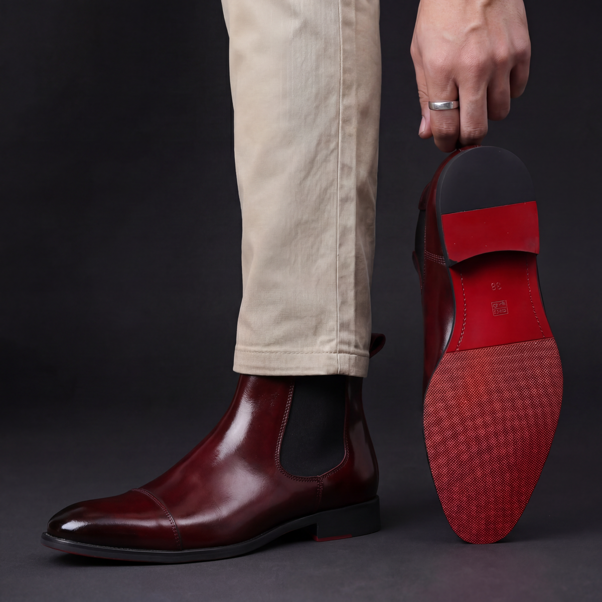 CONOR™ | Calvino Leather Chelsea Boots