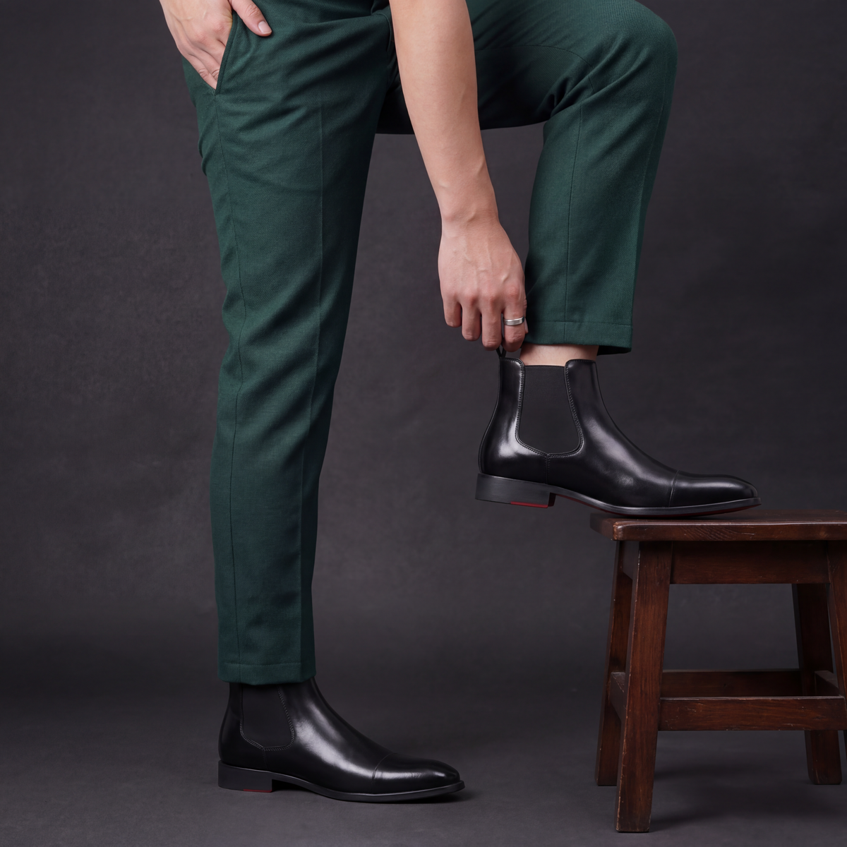 CONOR™ | Calvino Leather Chelsea Boots
